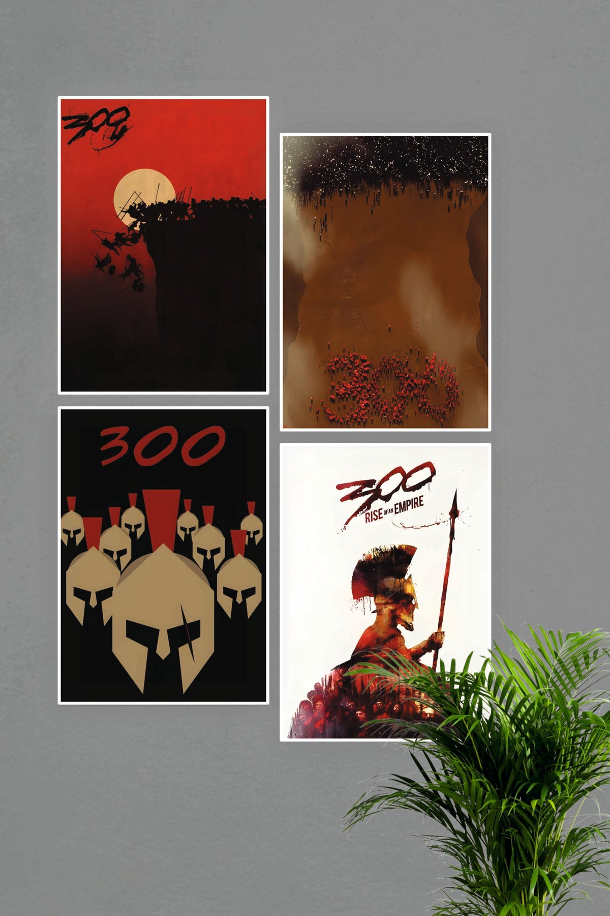 300 Man Rise Of An Empire Hollywood Movie Poster | Combo Wall Poster Set | Pack of 4 Posters