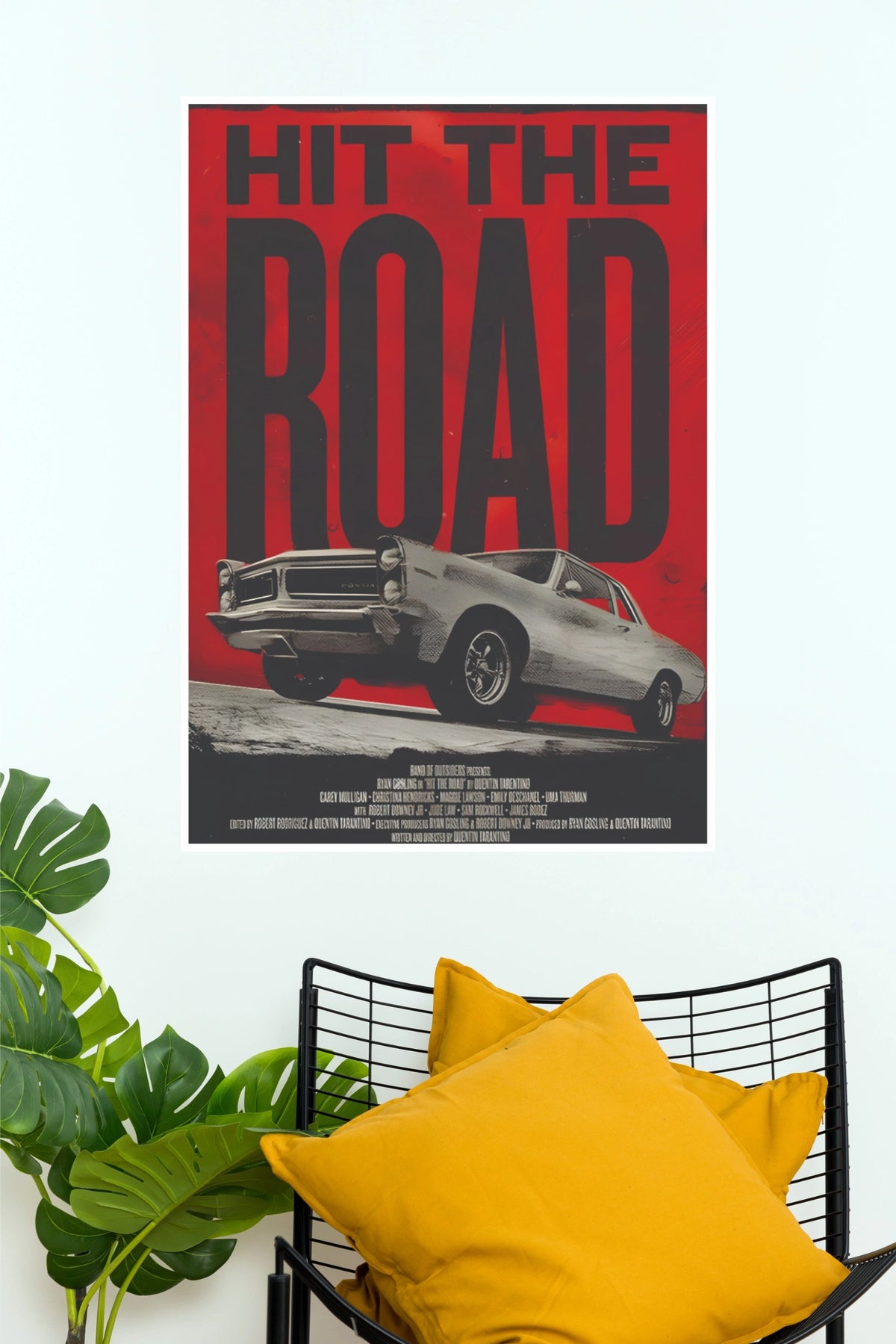Hit The Road Pontiac Band of Outsiders Edition Poster | Classic Car Wall Art  (Car Posters)