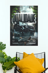 Mercedes-AMG G63 Off-Road Action Jungle Poster – Black G-Wagon Splash Art Print for Gamer Room, Garage & Man Cave Decor (Car Posters)