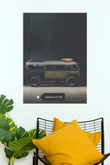 Motomuzi VT100 Futuristic Overland Expedition Rig Poster – Dark Aesthetic Cyber Off-Road Van Wall Art for Gamer Room, Garage & Man Cave Decor (Car Posters)