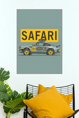 Porsche 911 Safari Rally Green Poster (Car Posters)