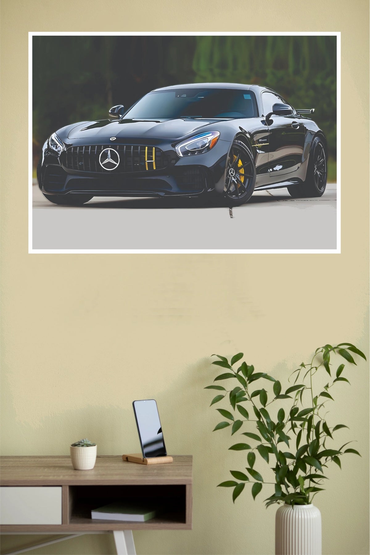 "Mercedes-AMG GT R Black Series" Luxury Sports Car Wall Poster (Car Posters)