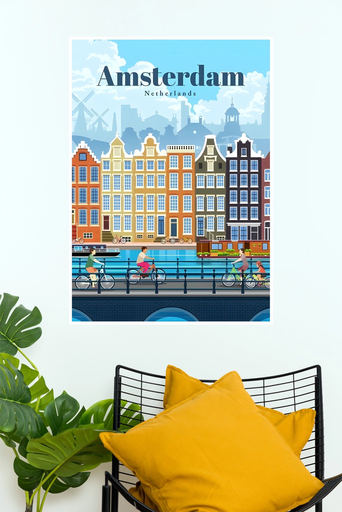 Amsterdam Netherlands Canal & Architecture Travel Paper Poster (City Posters)