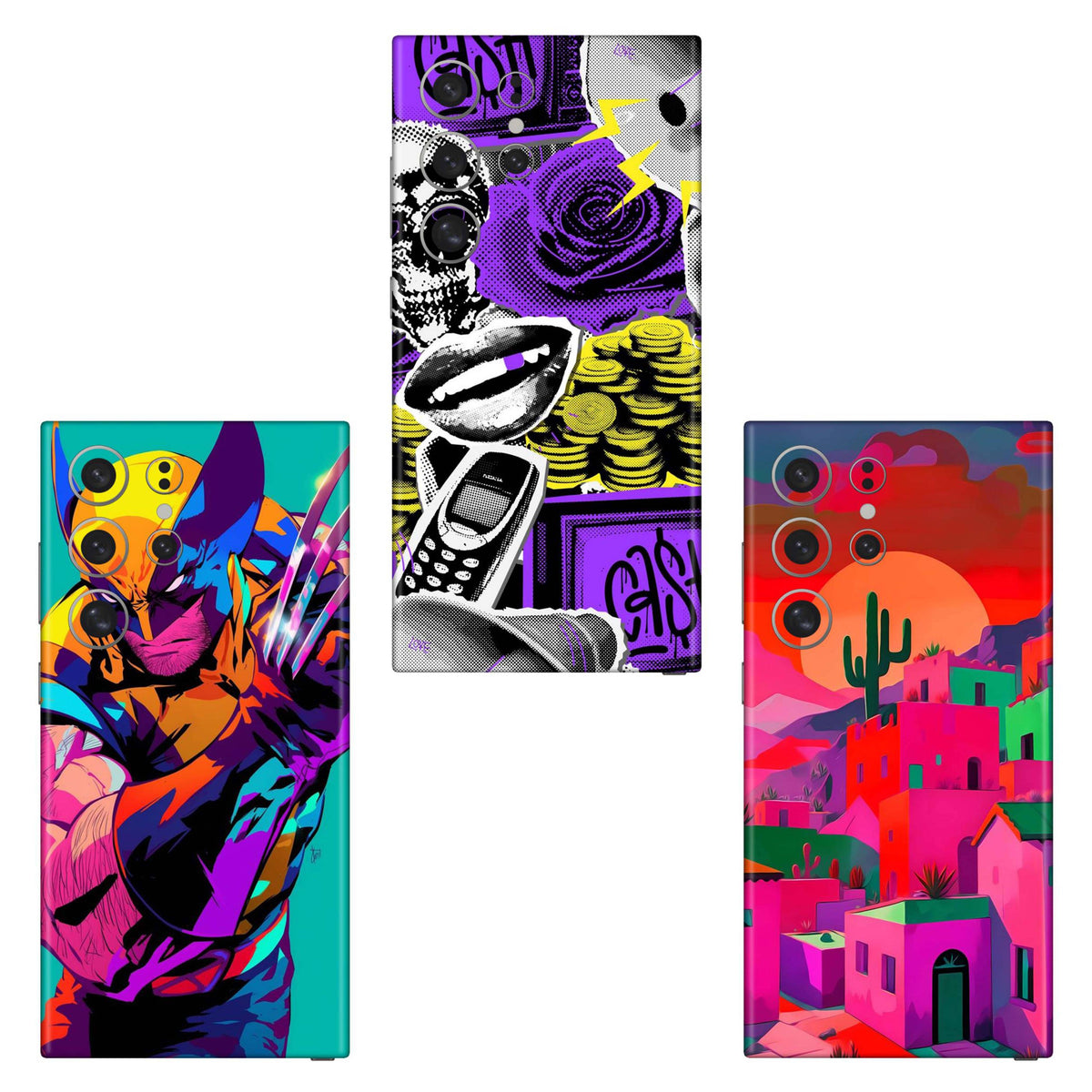 Combo 329 Mobile Skin Pack Of 3 Combo