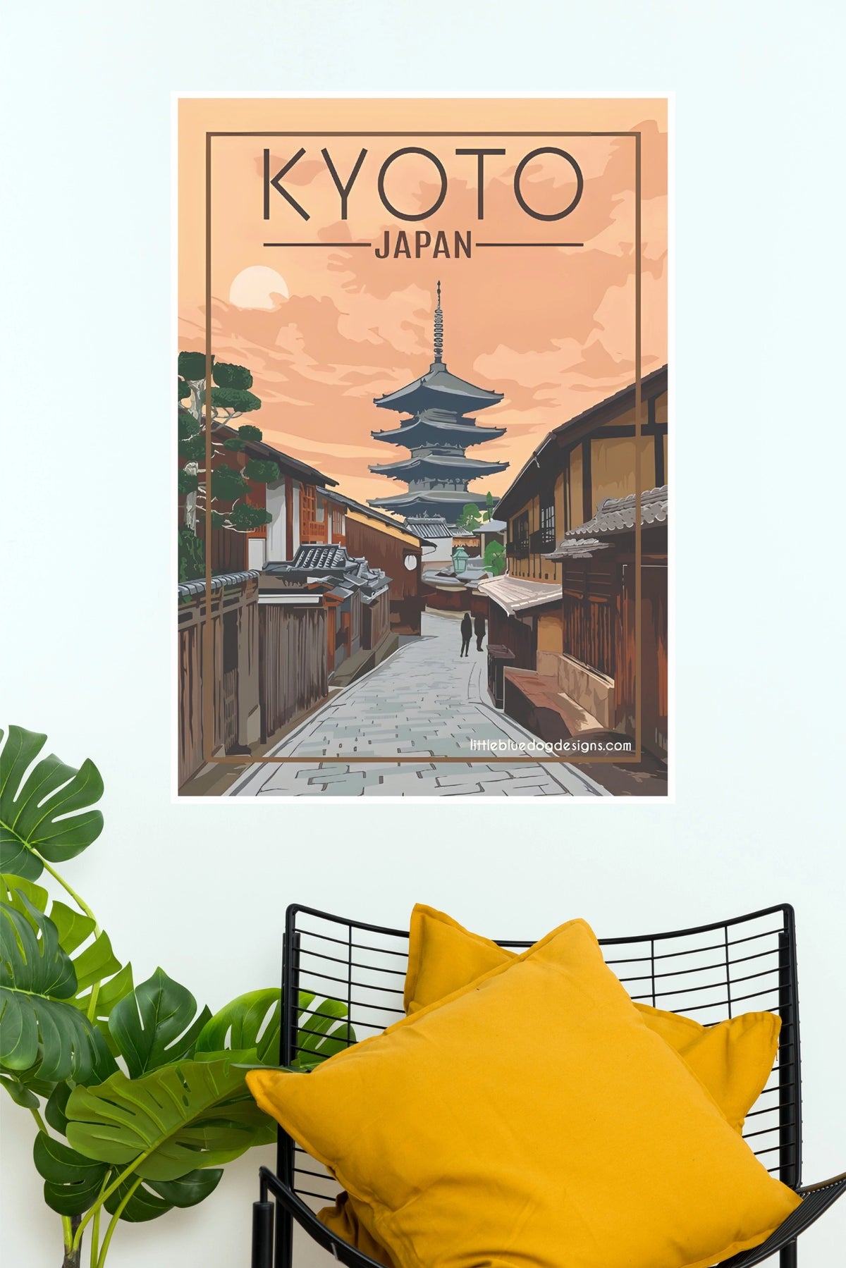 Kyoto Japan Yasaka Pagoda Higashiyama Street Travel Paper Poster (City Posters)