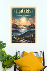Ladakh High Altitude Himalayas Mountain Valley Travel Paper Poster  (City Posters)
