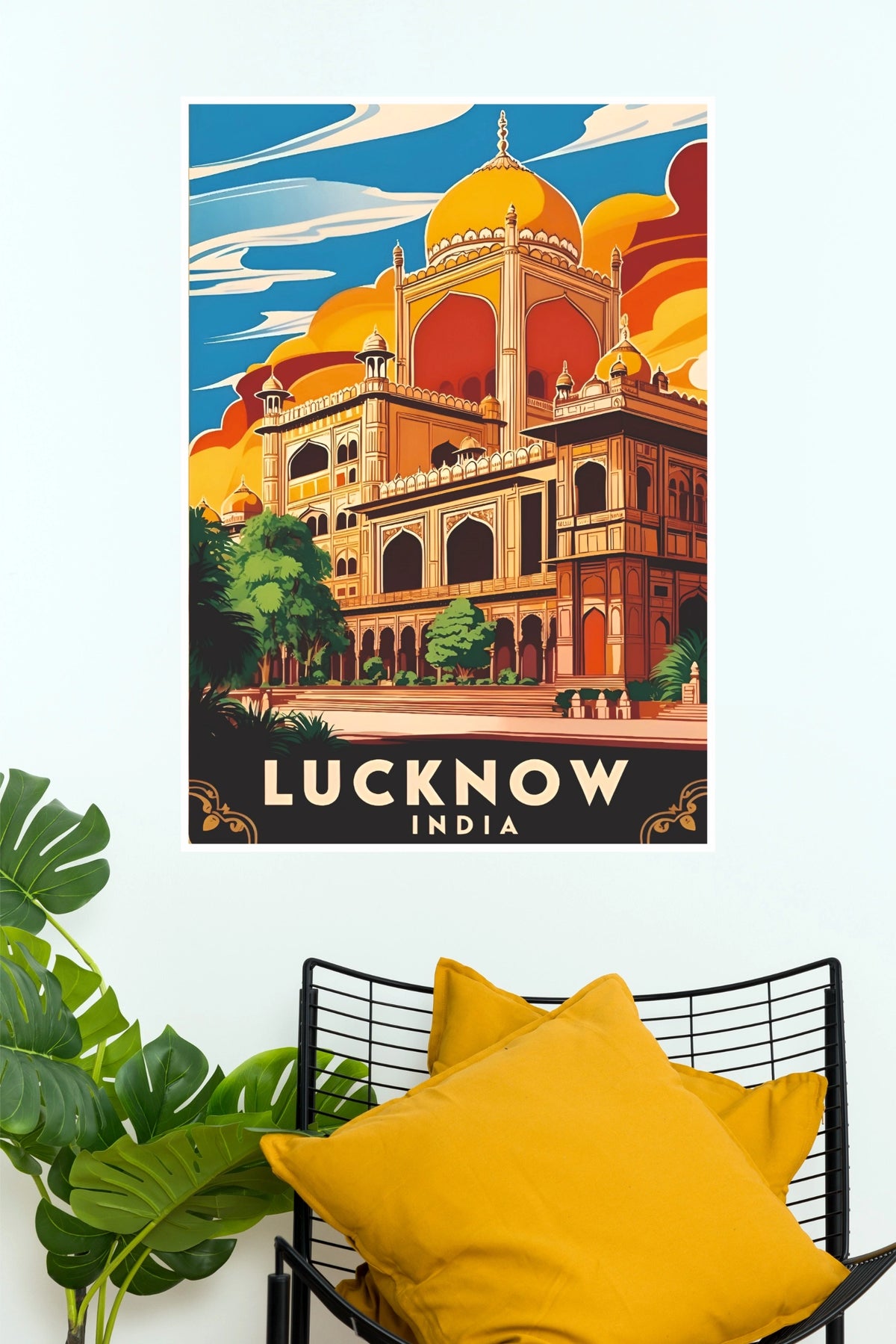 Lucknow India Bara Imambara Architecture Travel Paper Poster (City Posters)