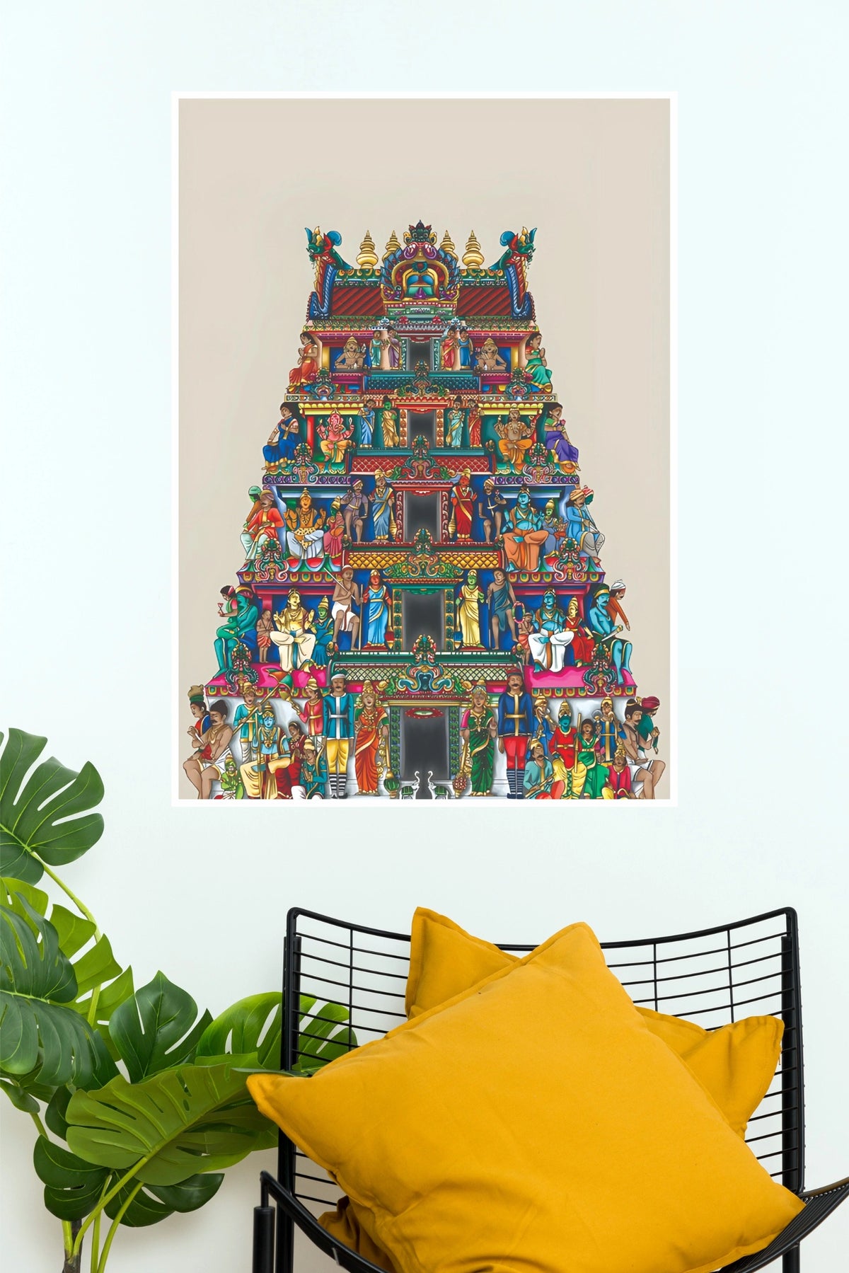 Madurai Meenakshi Temple Gopuram Poster (City Posters)