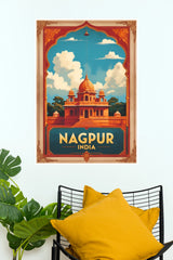 Nagpur India Heritage Architecture Travel Poster  (City Posters)