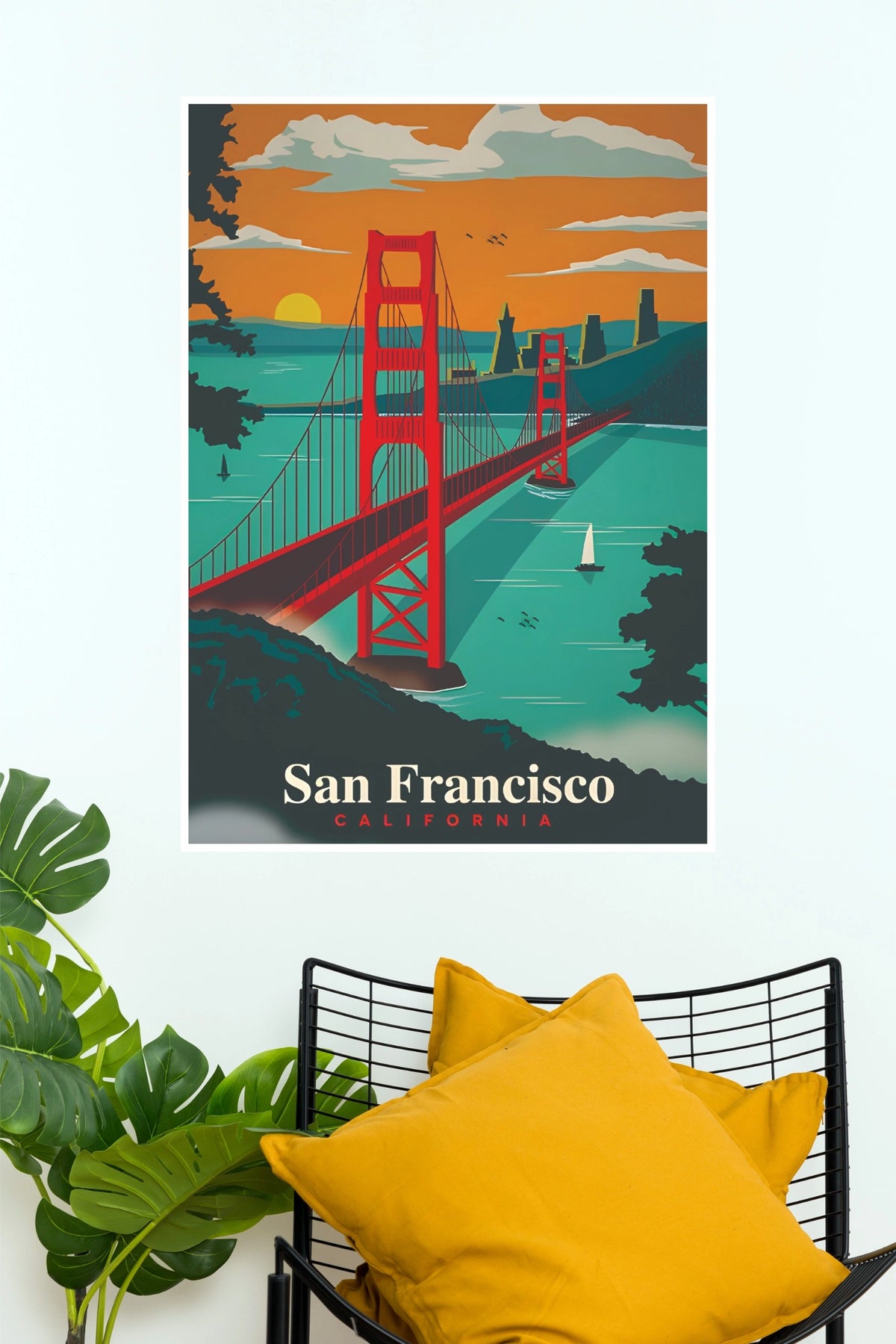 San Francisco Golden Gate Bridge Vintage Travel Poster (City Posters)