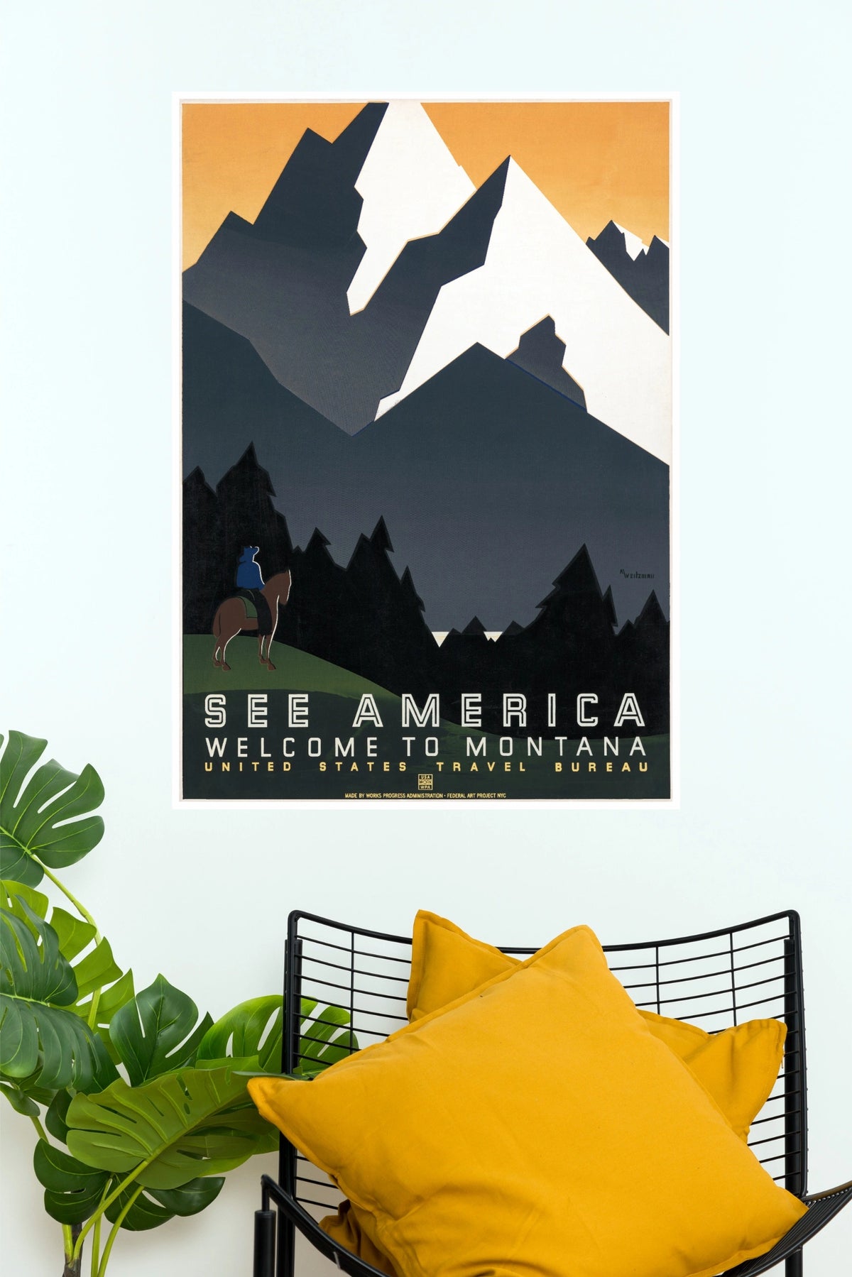 See America Welcome to Montana Vintage Travel Poster  (City Posters)
