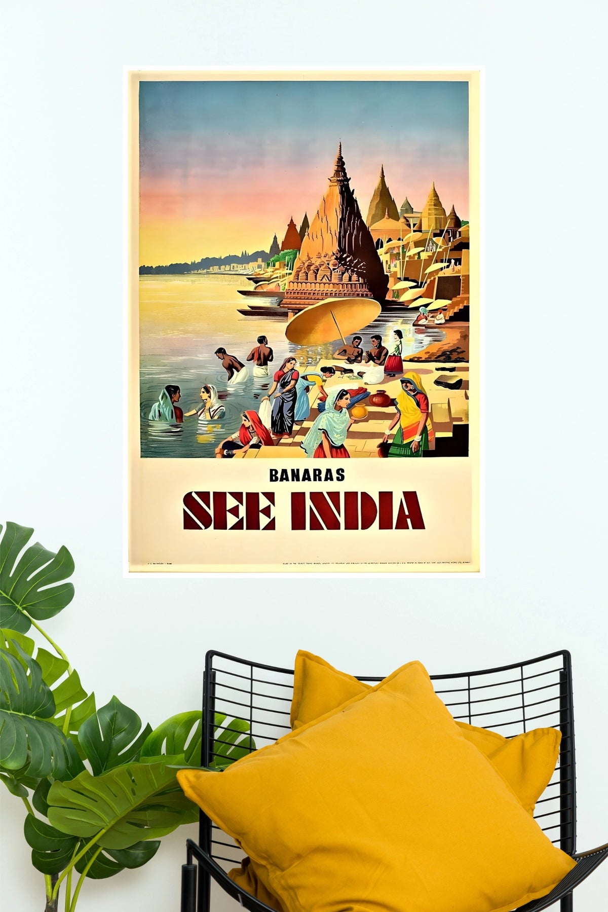See India Banaras Vintage Travel Poster  (City Posters)