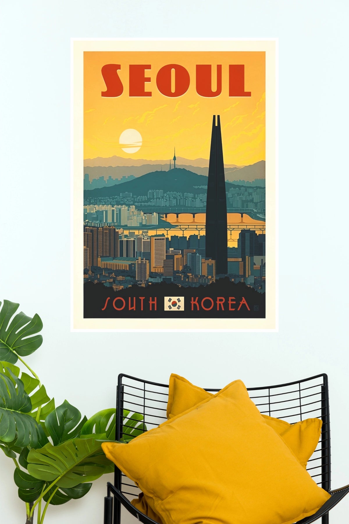 Seoul South Korea Vintage Travel Poster  (City Posters)