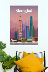 Shanghai China Vintage Travel Poster (City Posters)