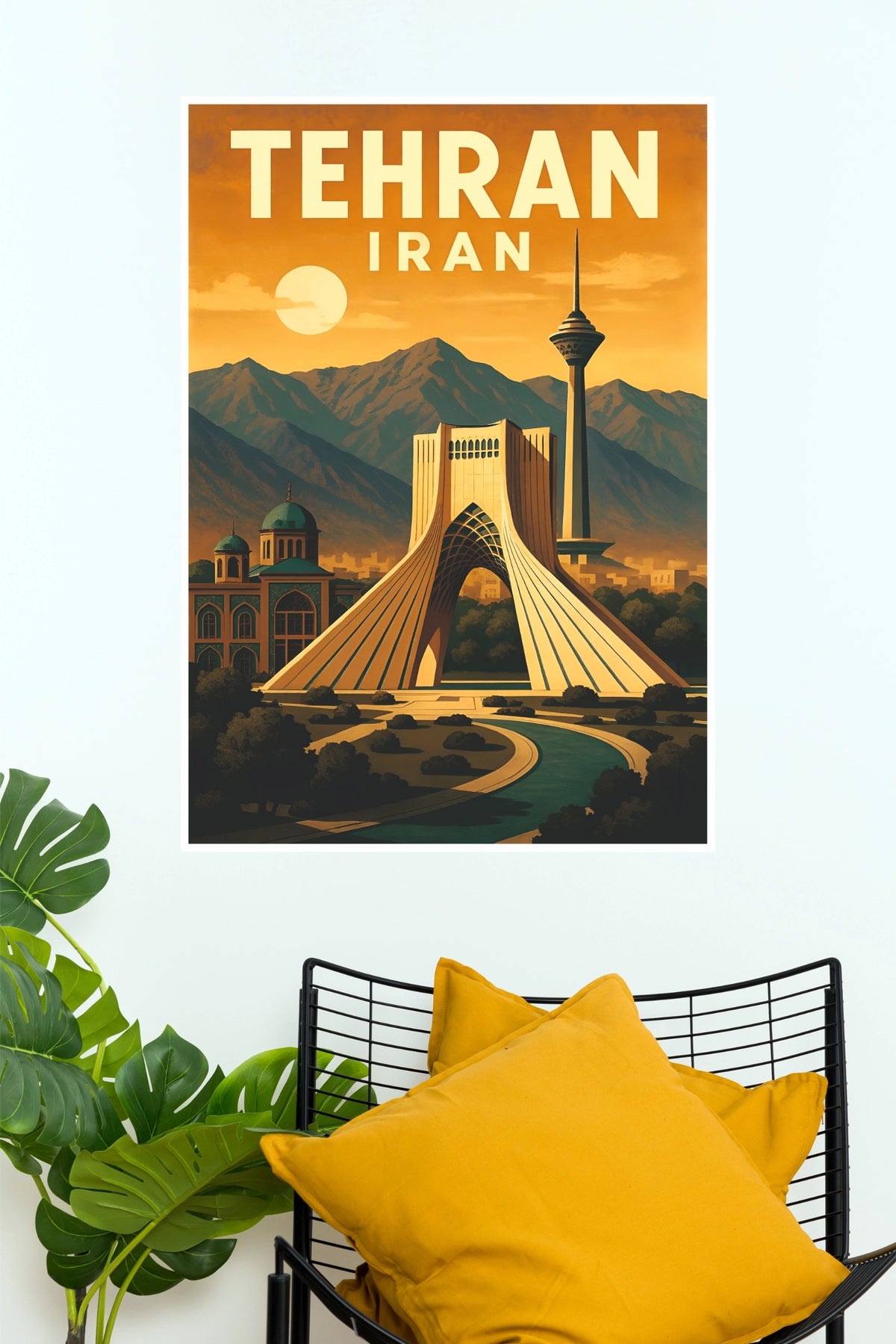 Tehran Iran Vintage Travel Poster  (City Posters)