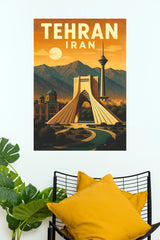Tehran Iran Vintage Travel Poster  (City Posters)