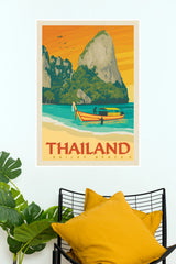 Thailand Railay Beach Vintage Travel Poster (City Posters)