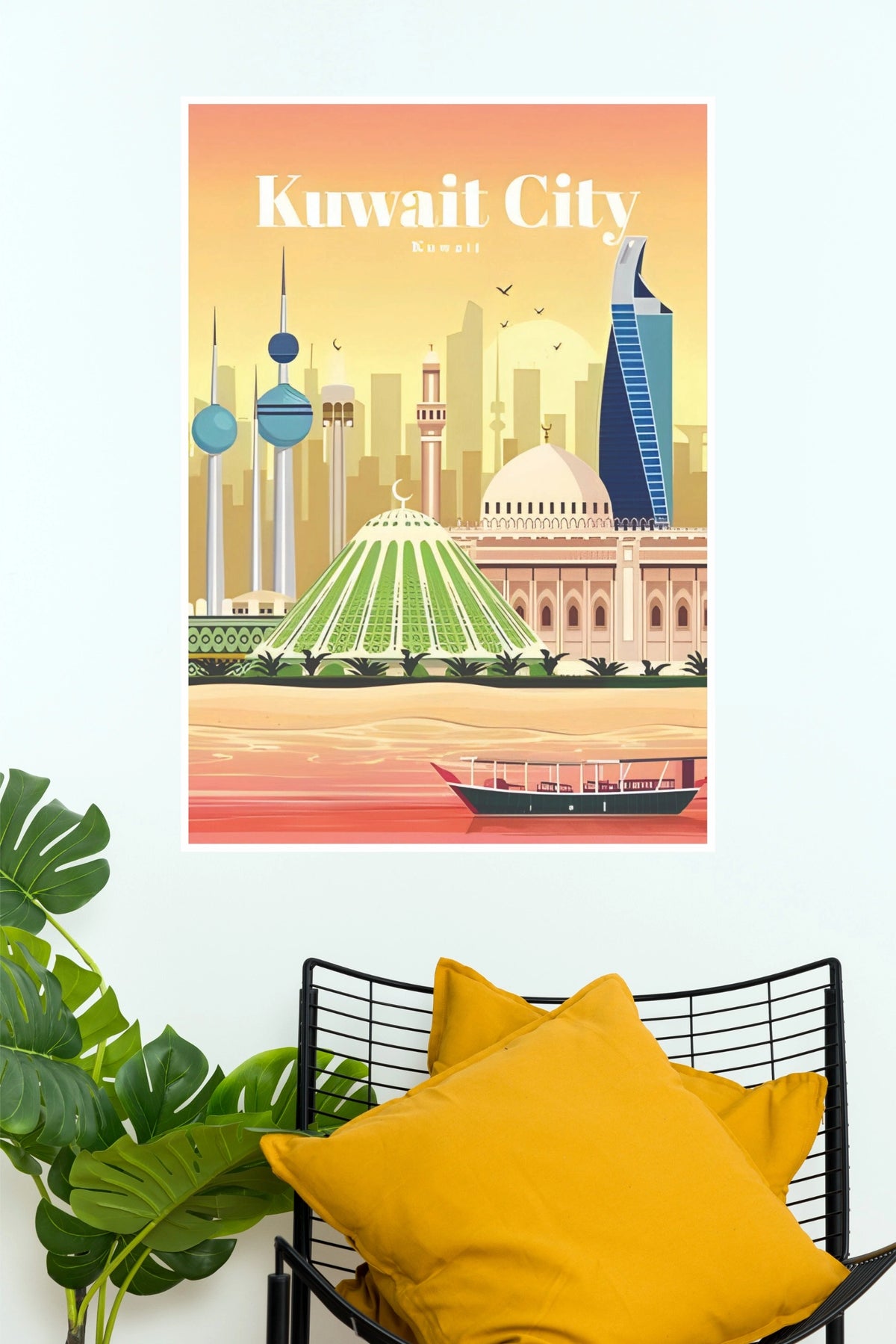Kuwait City Kuwait Vintage Travel Poster  (City Posters)