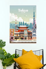 Tokyo Japan Vintage Travel Poster (City Posters)