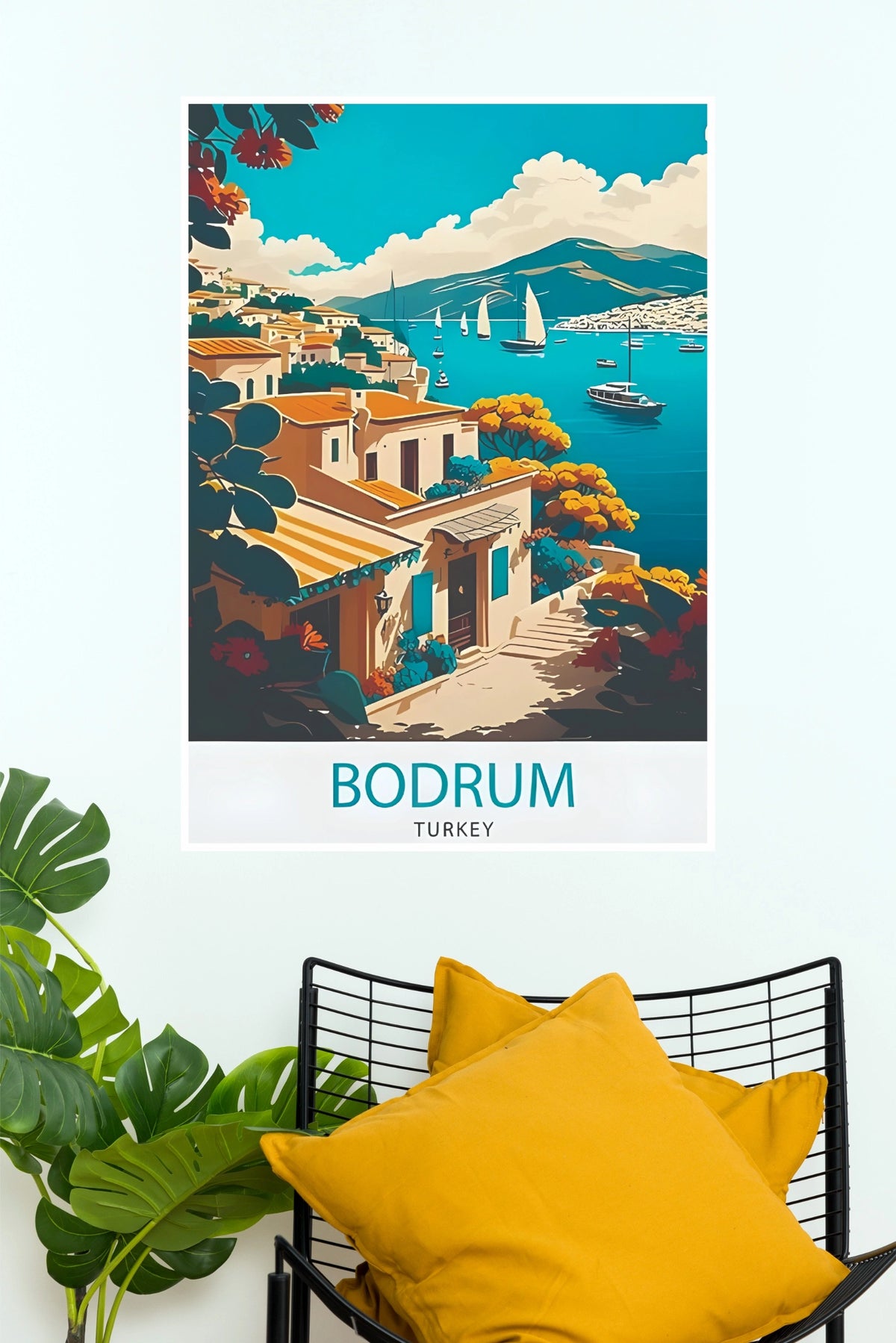 Bodrum Turkey Vintage Travel Poster  (City Posters)