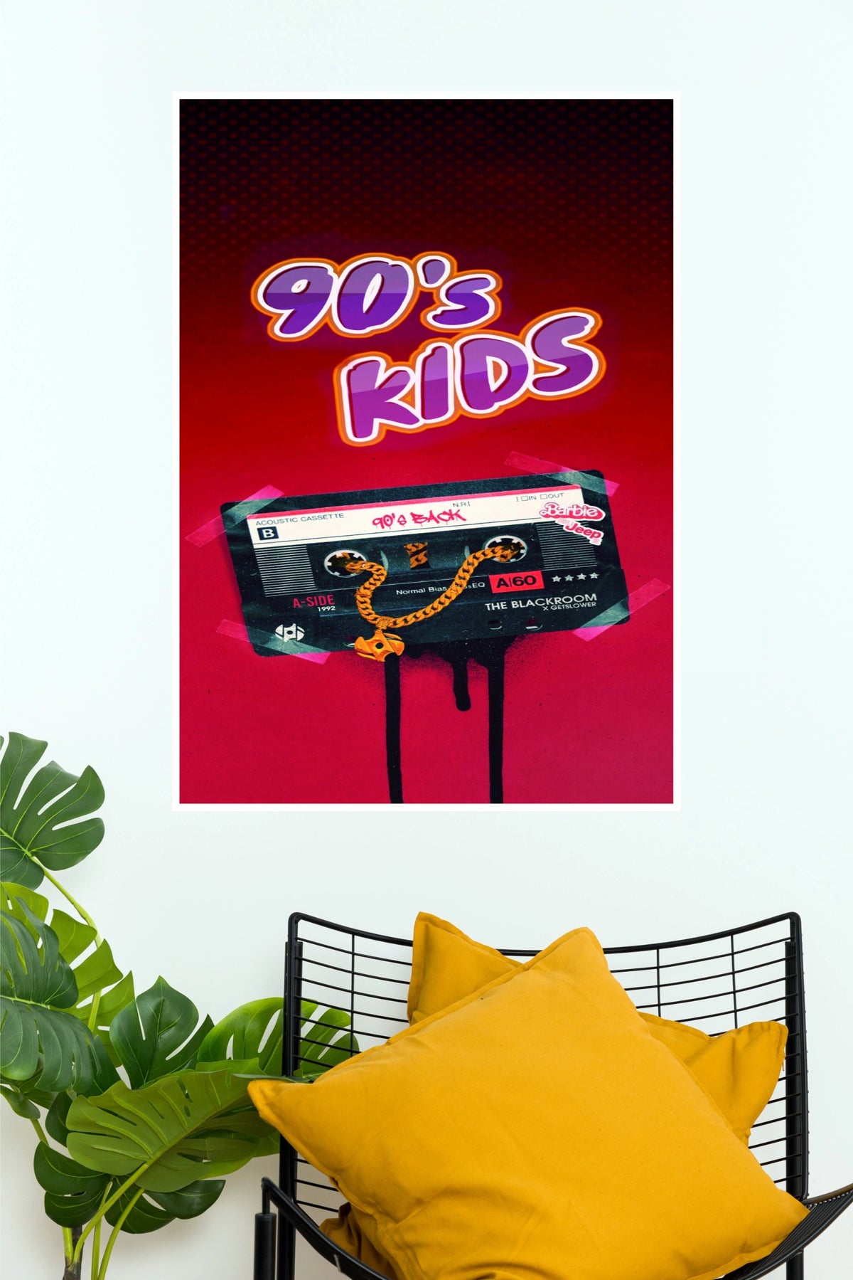 90s Kids Retro Cassette Tape Poster - Vintage Hip-Hop Nostalgia Wall Art Print (Music Posters)