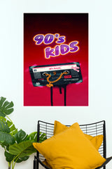 90s Kids Retro Cassette Tape Poster - Vintage Hip-Hop Nostalgia Wall Art Print (Music Posters)
