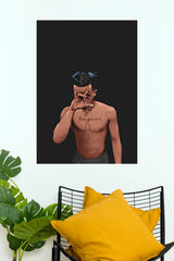 XXXTentacion Hand Over Eye Illustration Poster - Cleo Chest Tattoo Hip-Hop Wall Art Print (Music Posters)