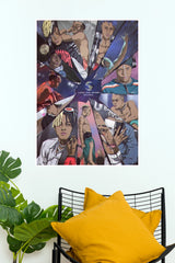 XXXTentacion Anime Collage Fine Art Paper Poster (Music Posters)