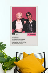 ROSÉ & Bruno Mars "APT." Song Lyric Fine Art Paper Poster (Music Posters)