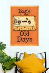 Back to the Old Days Vintage Cassette Poster Printv (Music Posters)