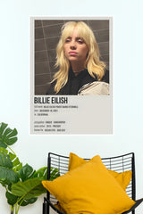 Billie Eilish Blonde Minimalist Profile Poster Print (Music Posters)