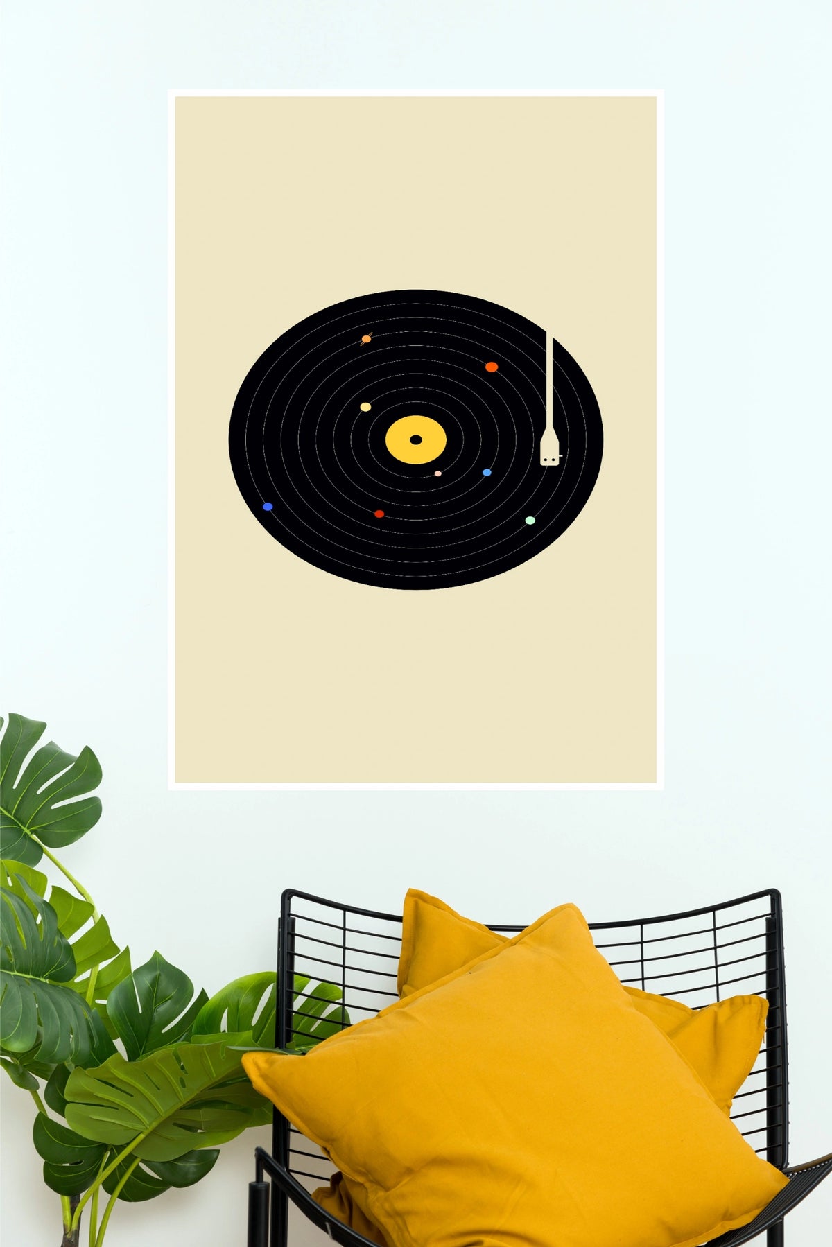 Solar System Vinyl Record Fine Art Poster (Music Posters)