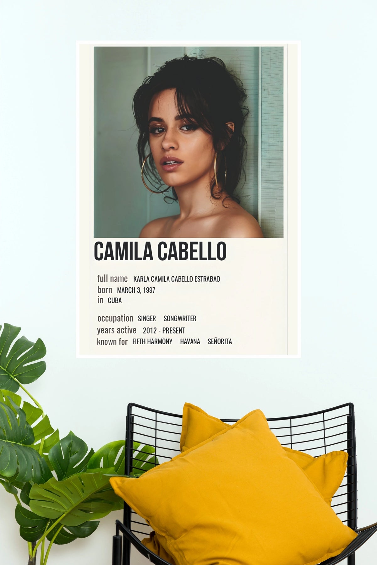 Camila Cabello Minimalist Music Artist Poster (Music Posters)
