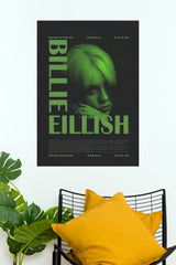 Billie Eilish Happier Than Ever Green Tint Poster (Music Posters)