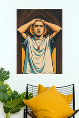 Eminem Illustrated Rap Legend Fine Art Poster (Music Posters)