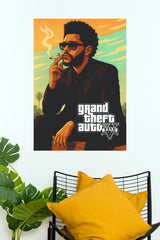 The Weeknd GTA Style Fine Art Poster (Music Posters)