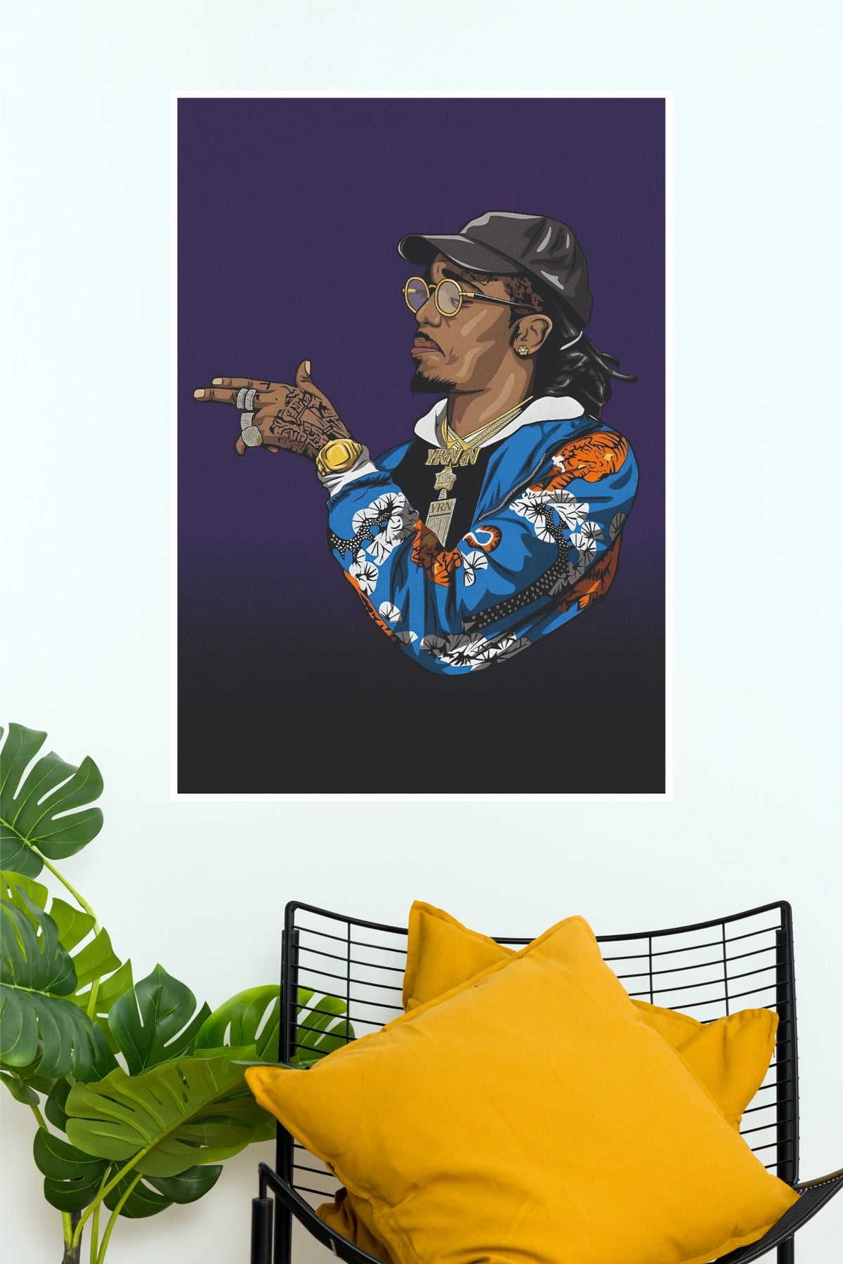 Quavo Migos Hip Hop Vector Art Fine Art Poster (Music Posters)