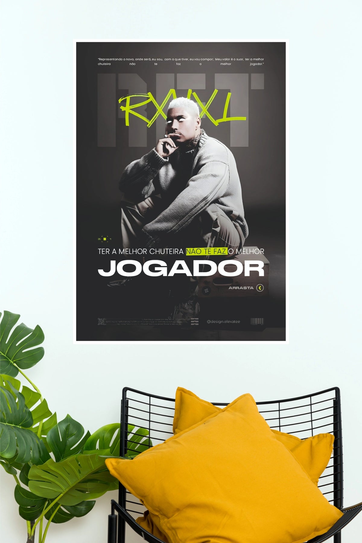 Jogador Portuguese Football Quote Art Poster (Music Posters)