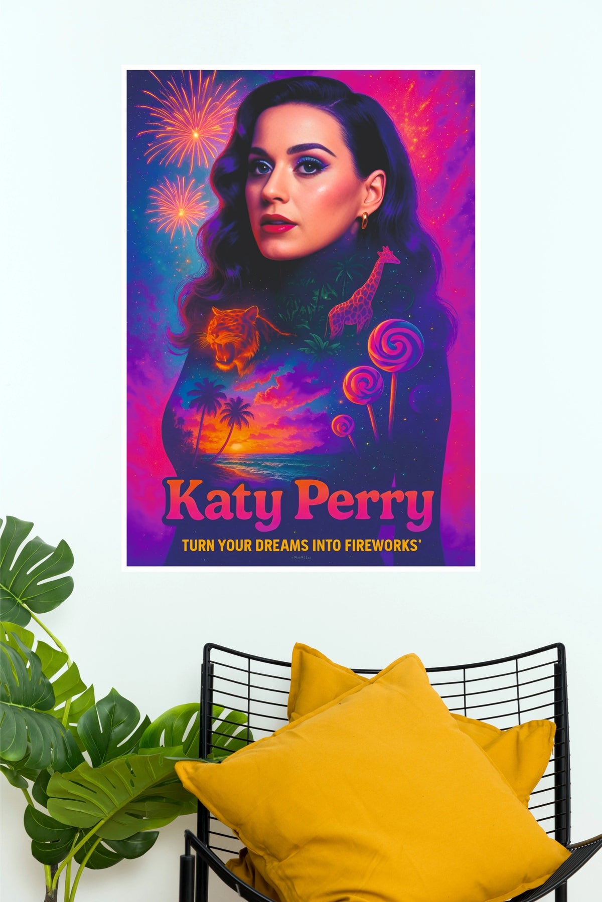 Katy Perry Fireworks Pop Music Art Poster (Music Posters)