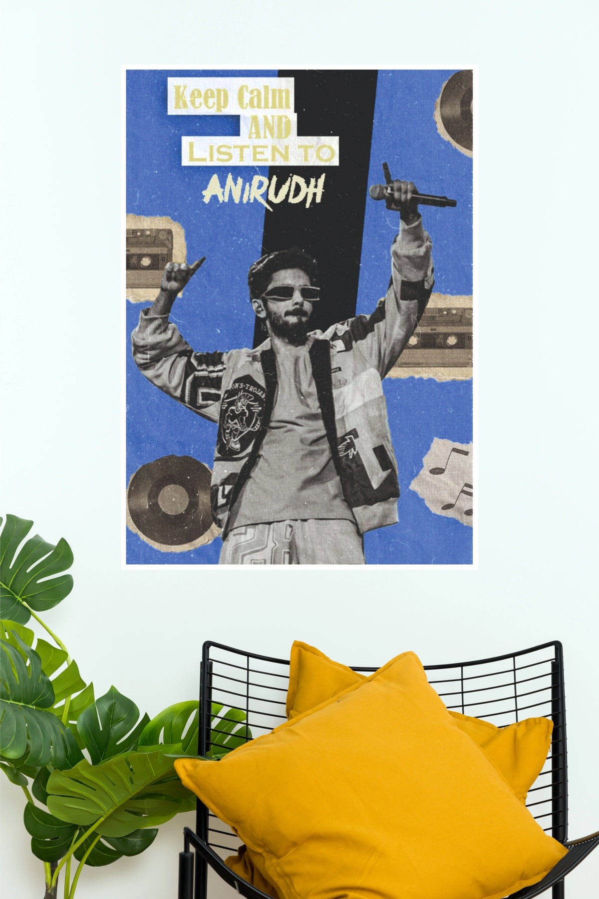 Keep Calm and Listen to Anirudh Music Art Poster (Music Posters)