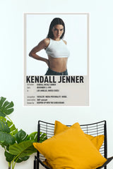 Kendall Jenner Biography Fashion Art Poster  (Music Posters)