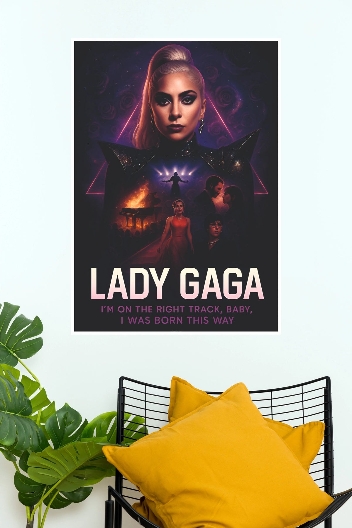 Lady Gaga Inspirational Quote Music Art Poster (Music Posters)