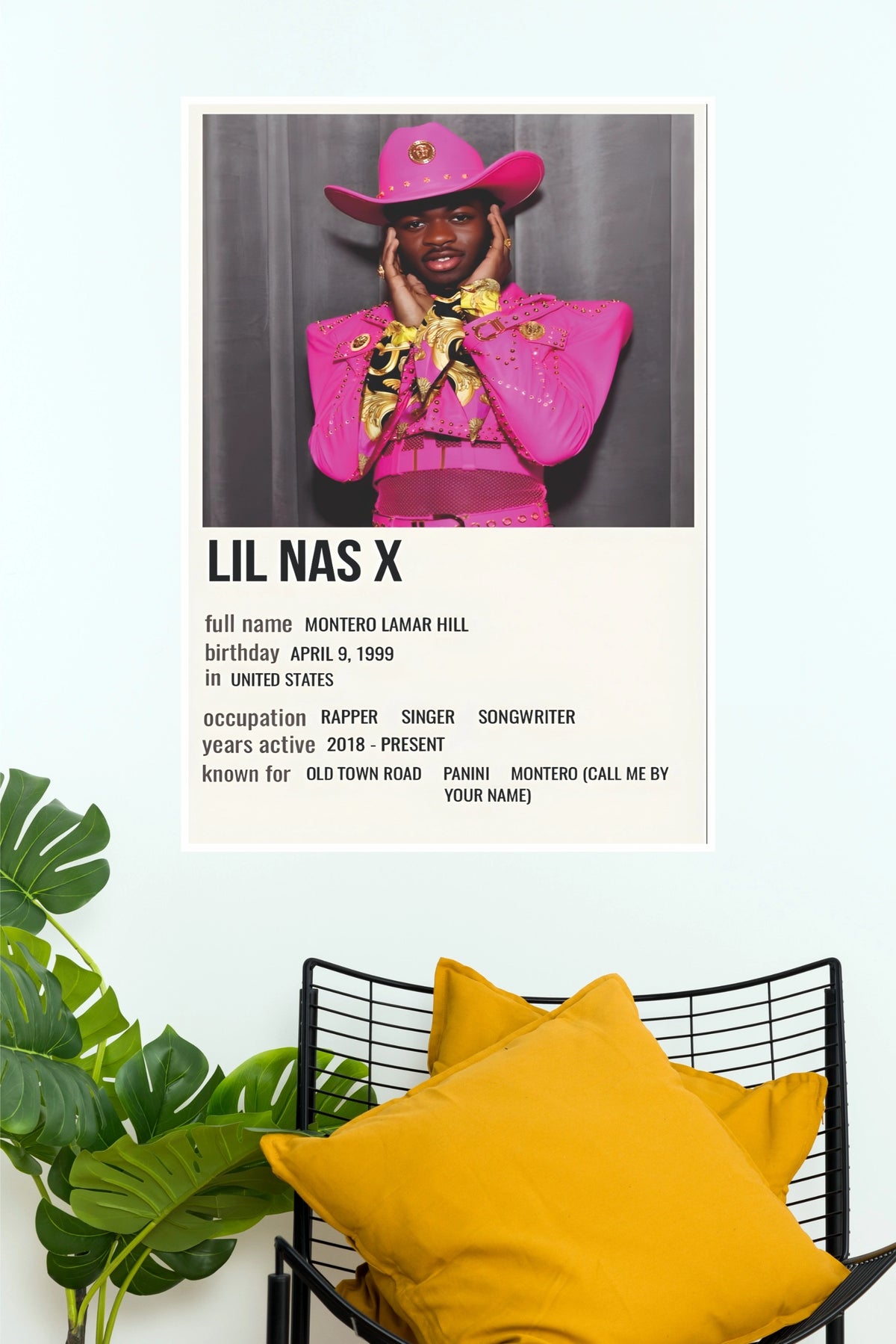 Lil Nas X Biography Music Art Poster (Music Posters)