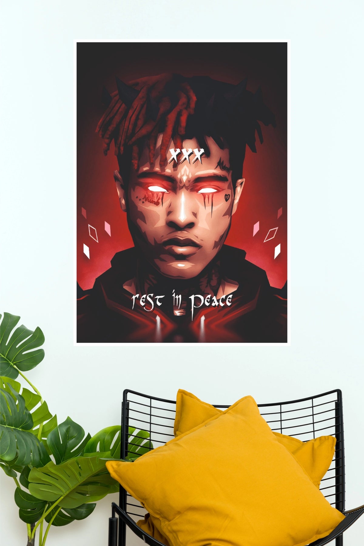XXXTentacion Rest in Peace Memorial Art Poster  (Music Posters)