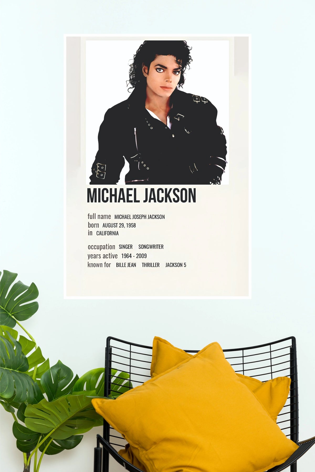 Michael Jackson Biography Music Art Poster  (Music Posters)