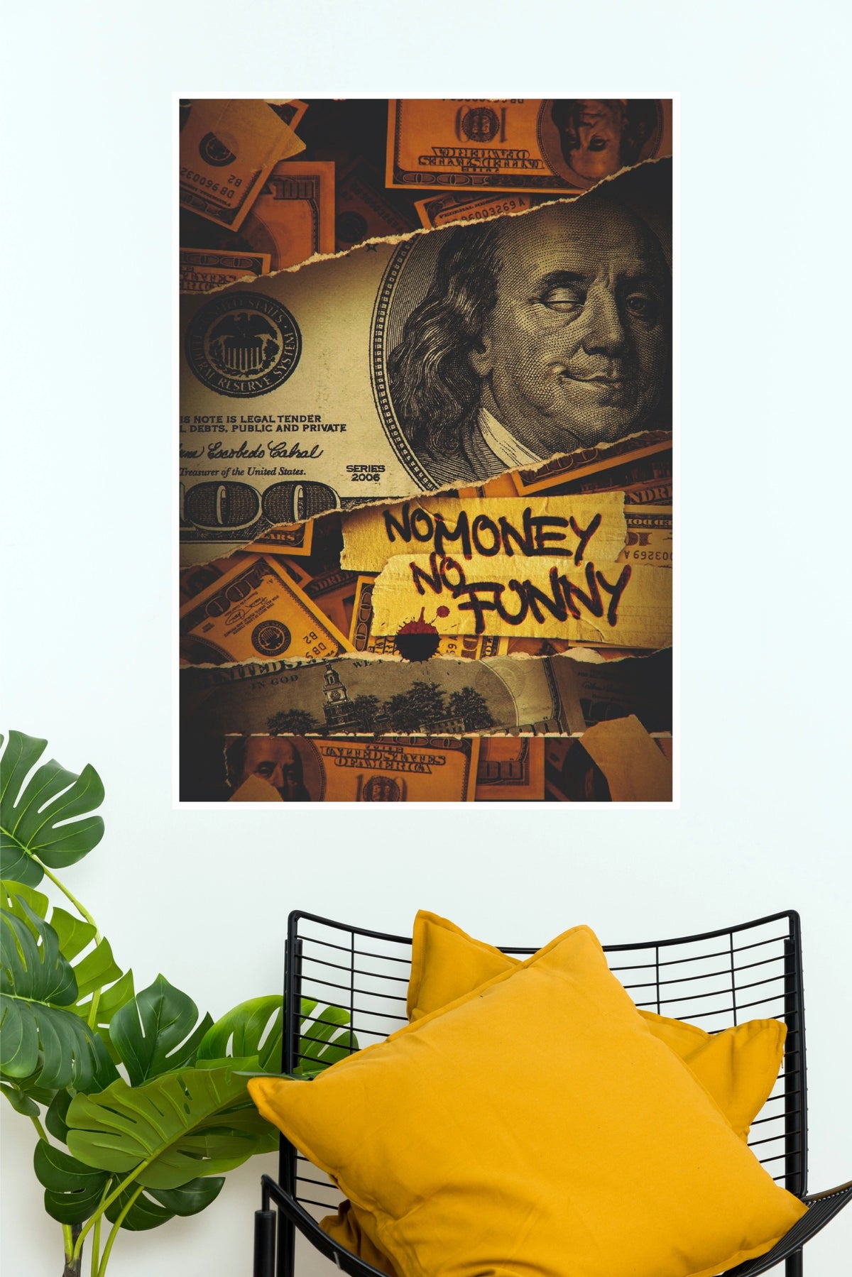 No Money No Funny Dollar Bill Art Poster  (Music Posters)