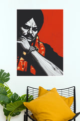 Sidhu Moose Wala Red Graphic Art Poster (Music Posters)