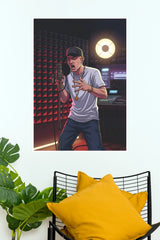 Recording Studio Rapper Illustration Art Poster (Music Posters)