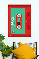 Retro Side A Cassette Tape Art Poster (Music Posters)