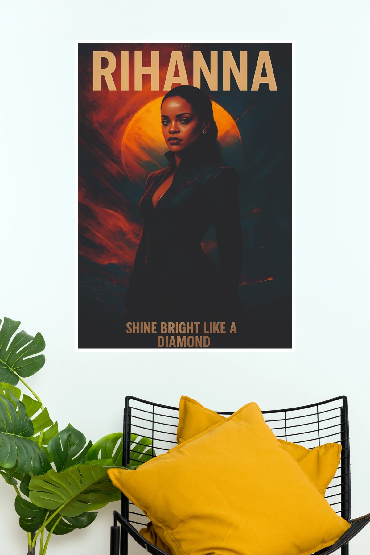 Rihanna Shine Bright Like a Diamond Art Poster  (Music Posters)